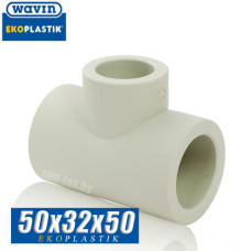 Тройник переходной Wavin D50x32x50 мм